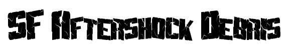 SF Aftershock Debris font preview